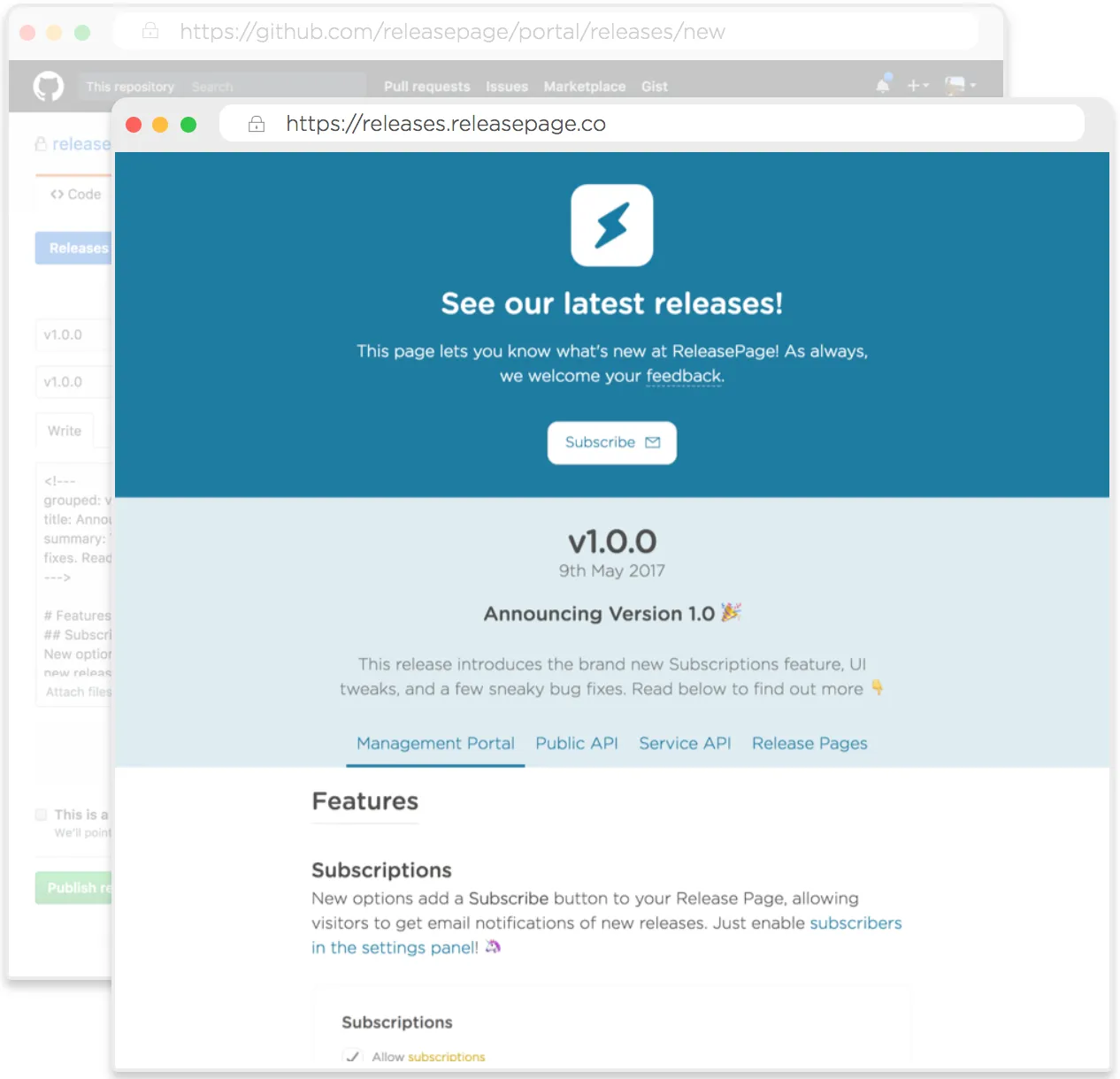 ReleasePage Website